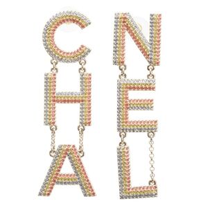Ultra Rare Cruise 2023 Rainbow Crystal Letter Earrings